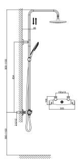 Душевая система DQ Bayern Potsdam хром DA2143741B14